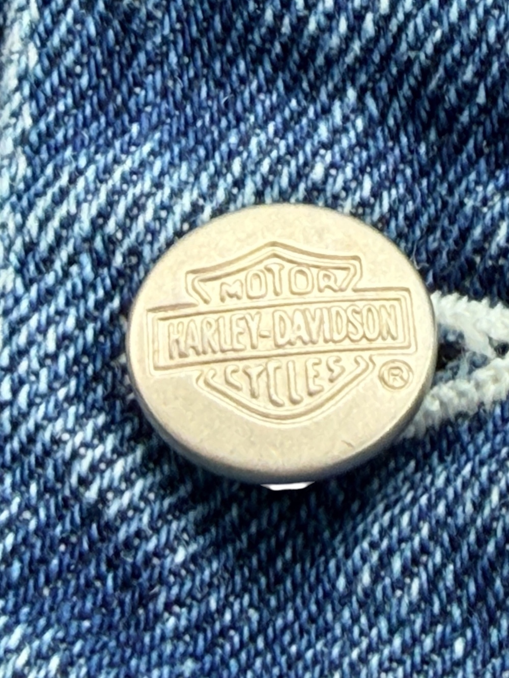 Harley-Davidson 🩵 Kids Denim Jacket Size 6/7 with Logo Patch - Picture 6 of 10